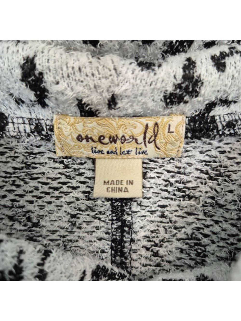 OneWorld Womens Cowl Neck Leopard Print Sweater Long Sleeve Lightweight Size L - Picture 2 of 6
